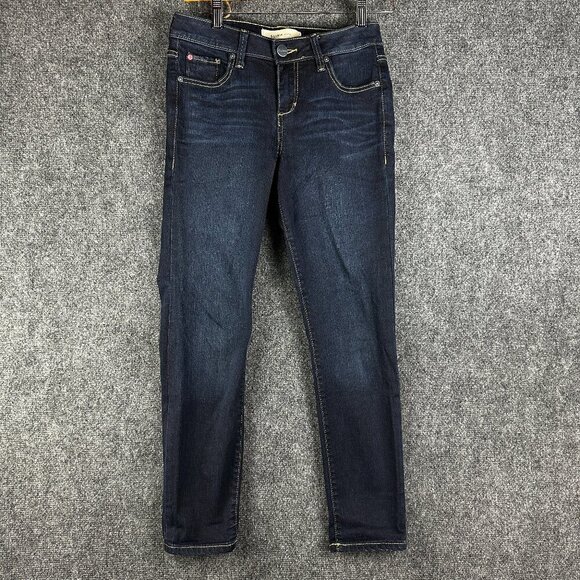 Slink Jeans Womens 4  Curvy Cotton Stretch Pockets Tapered Leg  Dark Wash - Picture 1 of 10